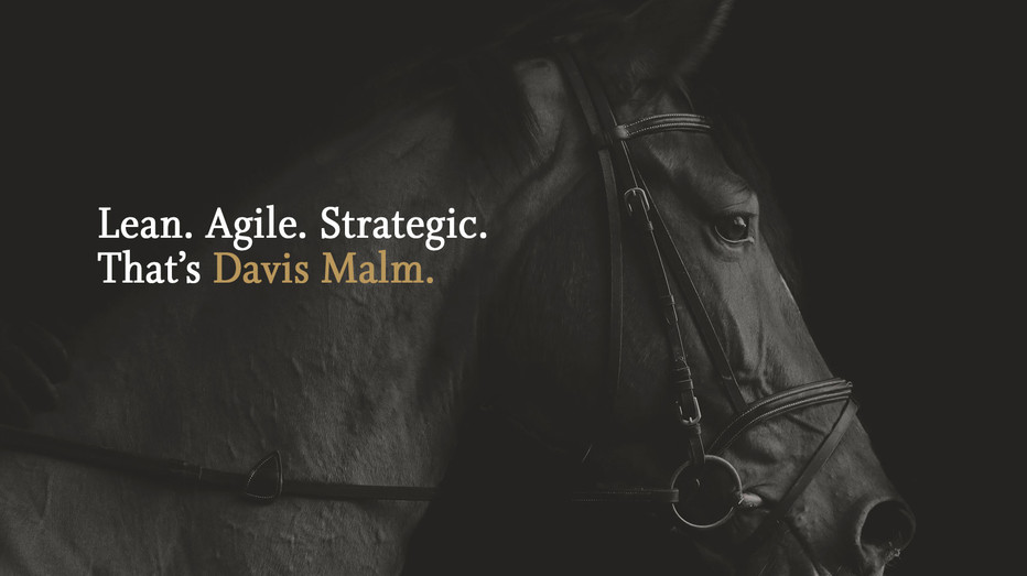 race horse with Davis Malm tagline