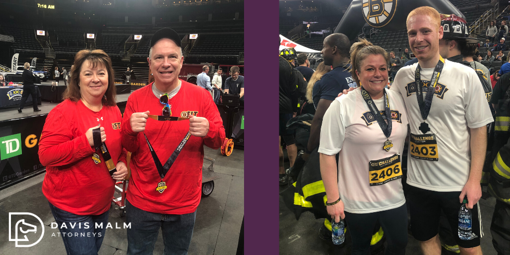 Davis Malm participants in Boston Bruins Foundations BFit First Responder Challenge 2020