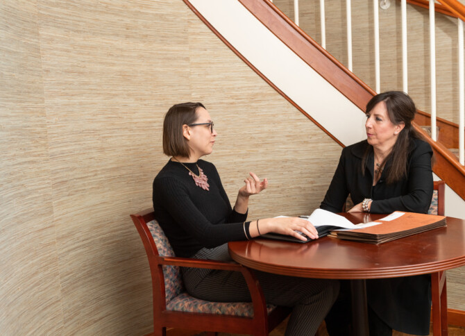 Courtney Simmons and Amy Fracassini