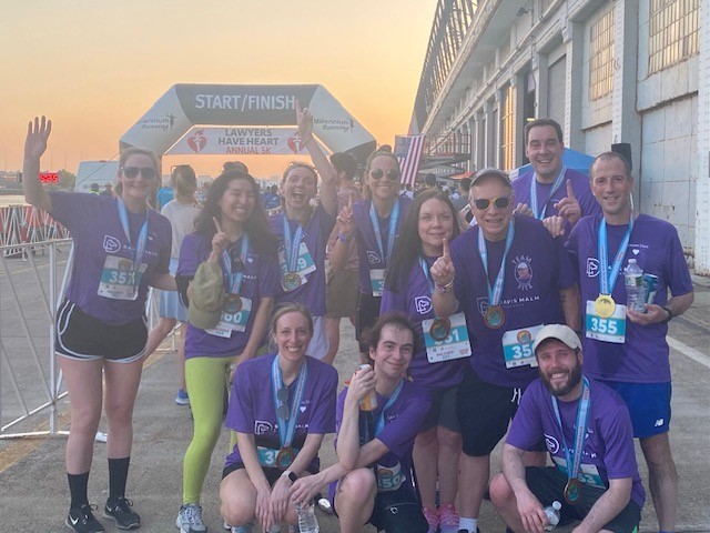 Davis Malm Lawyers Have Heart 2023 Team at the finish line